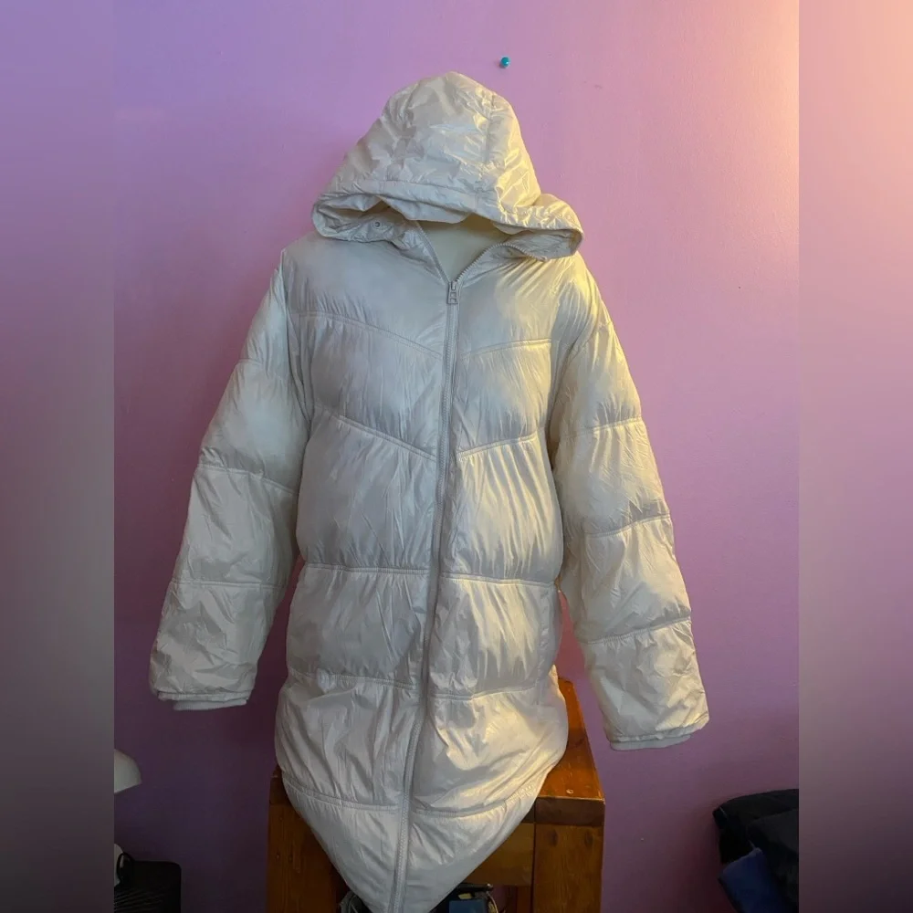 A New Day Cream Hooded Puffer Jacket - Picture 1 of 4